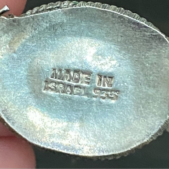 Sterling Silver 925 Made in Israel Black Onyx Dangling Rice Pearl Drop Earrings - Picture 11 of 11